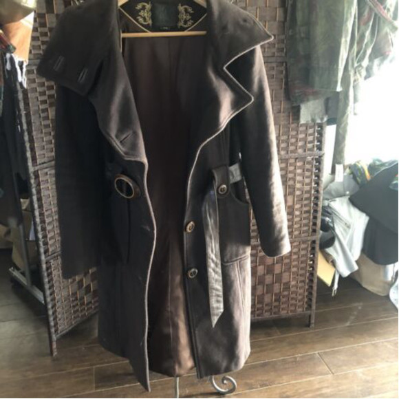 MACKAGE wool coat, chocolate brown, women’s, designer - Picture 5 of 10